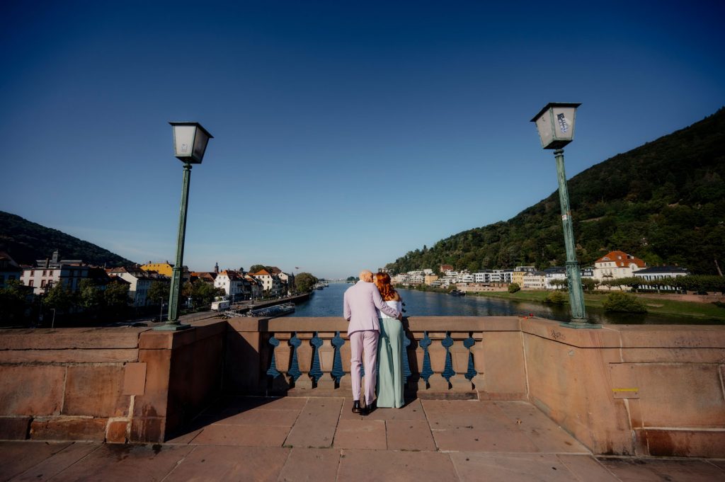 Hochzeit Standesamt Heidelberg |Hochzeiztsshooting auf der alten Brücke Heidelberg | Hochzeitsfotografen Petra und Jürgen Fotografie